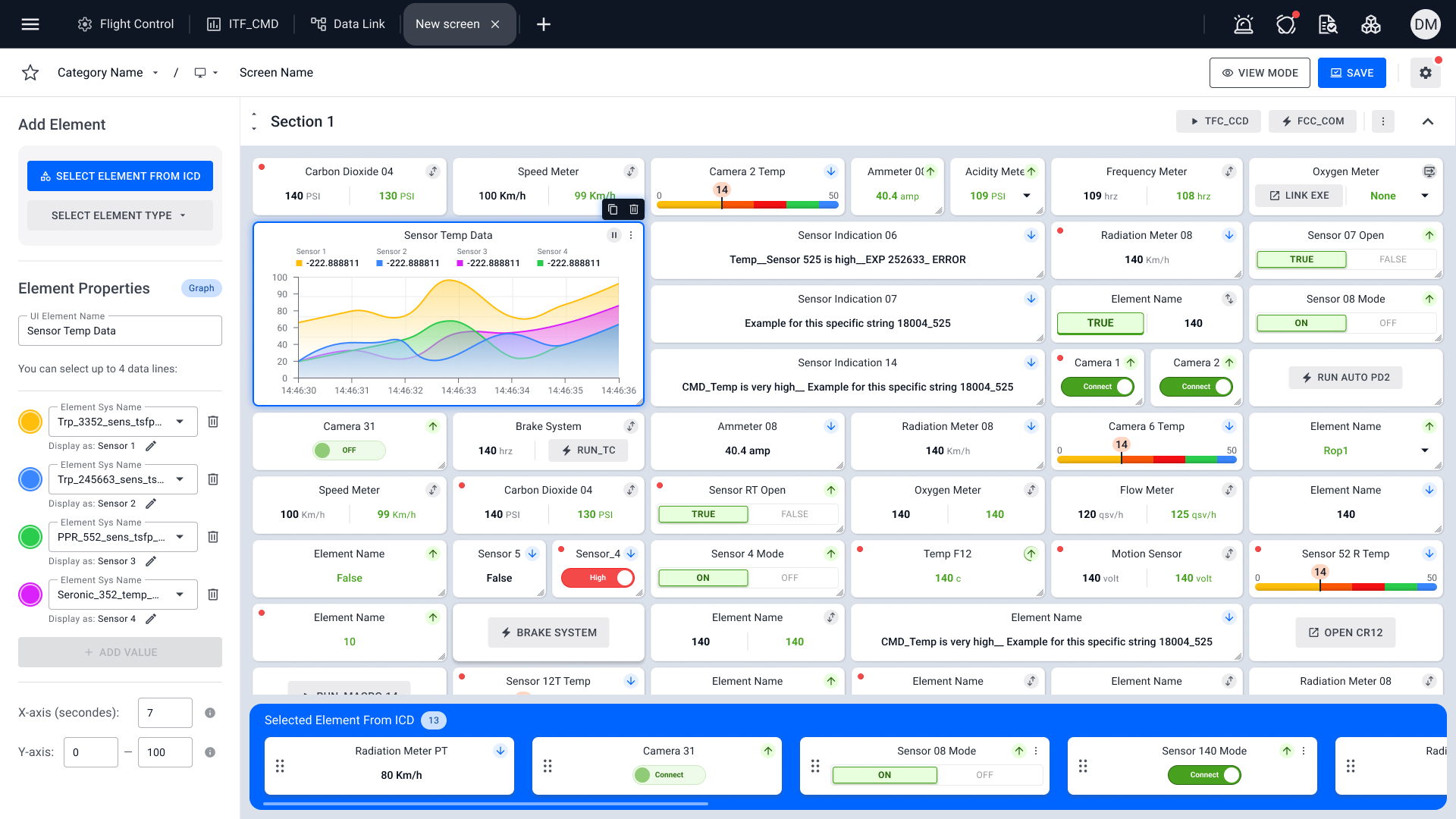 IAI UI Builder - element properties